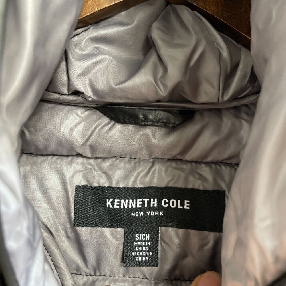 NEW Kenneth Cole New York Women's S Black Hooded Puffer Coat Polyester - Picture 6 of 12